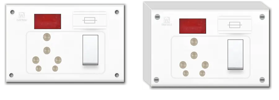 6A. / 16.A Switch Socket Combined (5 in one)